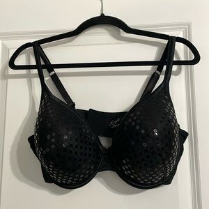 Sexy Nights Black Sequin Bra Size 40C